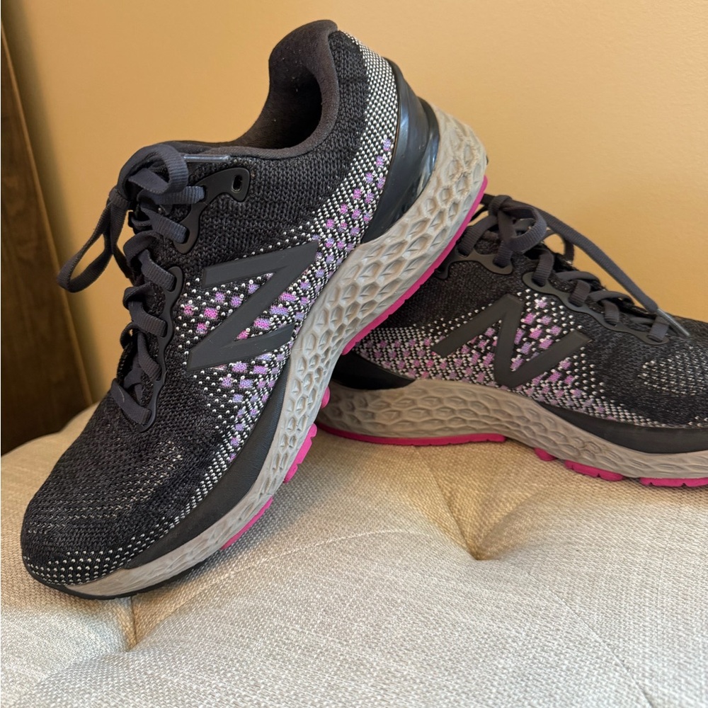 New Balance Black with Pink Accent Women's Athletic Shoes